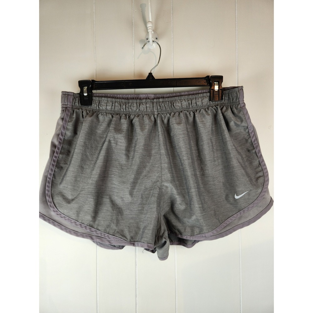 Nike Dri-FIT Women XXL Gray Heathered Running Training Shorts Built-in Liner